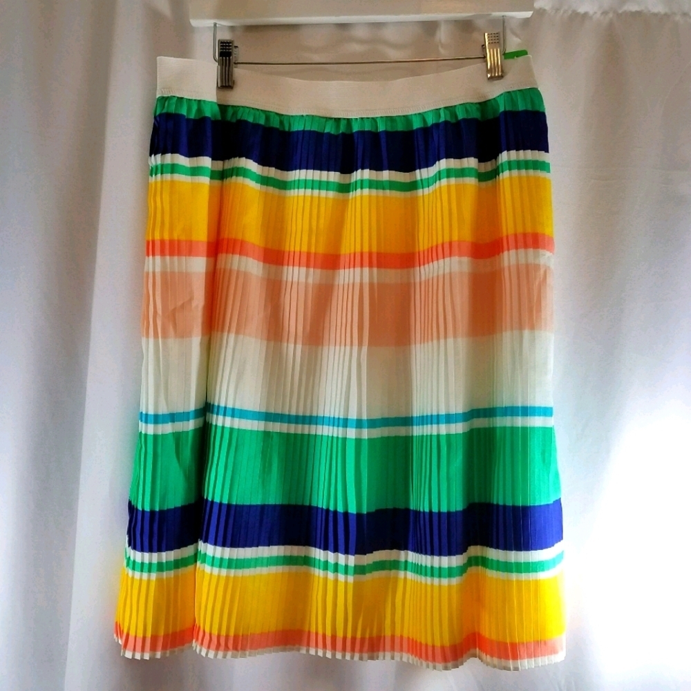 Merona Rainbow Fan Skirt L Nwot